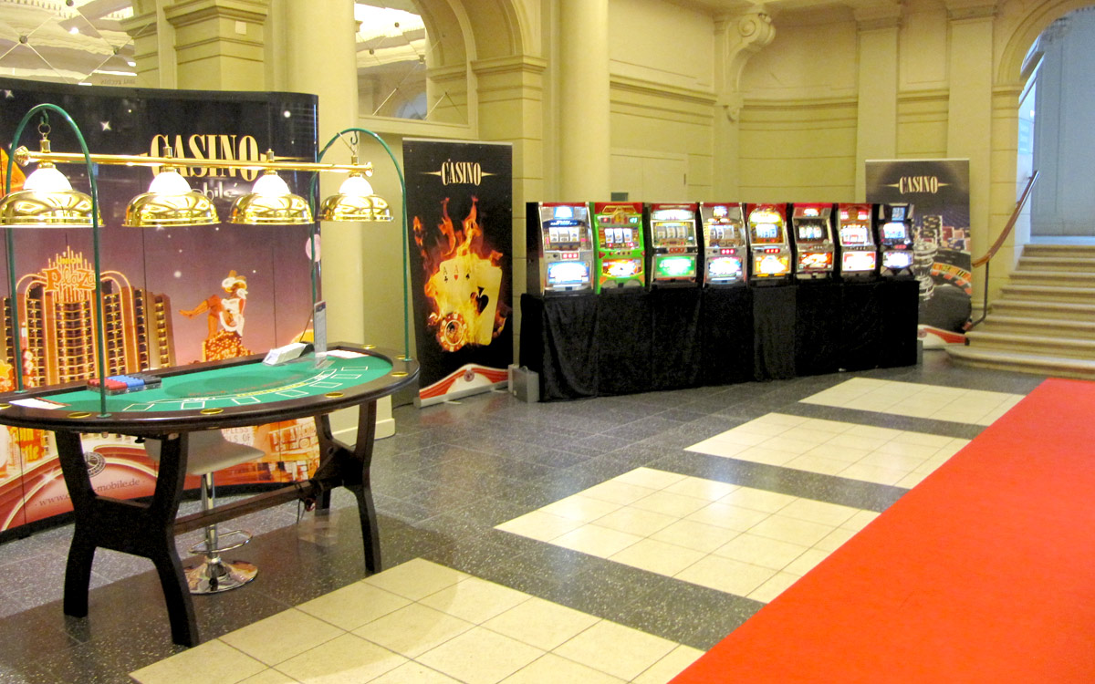 Casino-Banner, Rollups und Dekoration